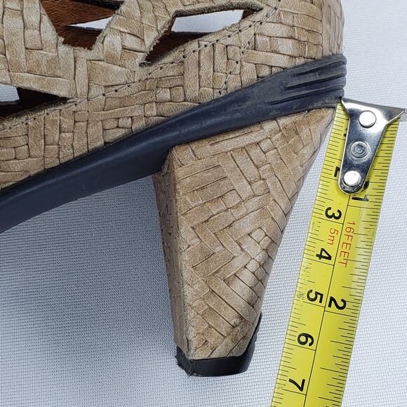 Gentle Souls Okey Dokey Brown Leather Gladiator Heels Sandals Women's Size 8 - Picture 15 of 16